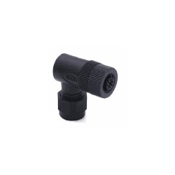 Connecteur femelle M12P, 4 pol., codage A IP67, 4A, non-blindé